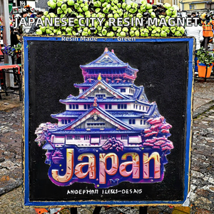 Magnets de réfrigérateur personnalisés en résine 3D, peints à la main, écologiques, pour la personnalisation artisanale, vente en gros, thème touristique japonais - Product Image 2