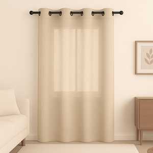 Semi Opaque Indoor Curtain 140x280 Cm With Metal Eyelets Elegant <b>Panel</b> For Living Room <b>Window</b> Decor - Product Image 1