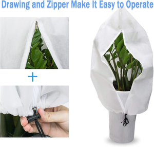 Funda Protectora para Plantas Contra Heladas, Reutilizable, con Cordón y Cierre, <span class=keywords><strong>Manta</strong></span> Térmica Resistente al Frío - Product Image 5