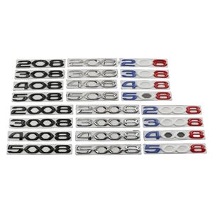 Pegatinas de metal personalizadas, logotipo de coche digital de color 3D 208, 308, 408, 508, 2008, <span class=keywords><strong>3008</strong></span>, 4008, 5008 pegatinas de decoración de <span class=keywords><strong>maletero</strong></span> - Product Image 2