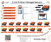 Convertidor de Medios Inteligente de Fibra Óptica SFP a Ethernet, Repetidor OEO con Pantalla LED y Tipo-C para Teléfono y PC para Gestión de Redes PoE