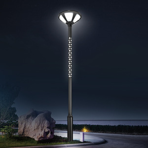 ไฟถนนโซลาร์เซลล์ LED อลูมิเนียมอัลลอย IP66 5000K แสงเดย์ไลท์ รับประกัน 10 ปี พร้อมรีโมทคอนโทรล สำหรับใช้งานกลางแจ้งในสวน - Product Image 1