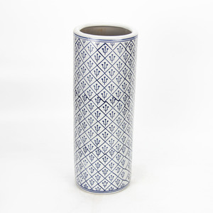 Porta pergamena grigio fantasia in ceramica S066 porta ombrelli da 24.4 pollici supporto <span class=keywords><strong>blu</strong></span> in ceramica - Product Image 6