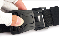 Logo personnalisé Sports de plein air ceinture d'entraînement en imitation nylon ceinture tissée élastique ceinture décontractée pour hommes avec bouton pression