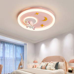 Children's Room Ceiling <b>Light</b> Led Astronaut Moon Design For Bedroom Study 5-10 Sqm - Product Image 2