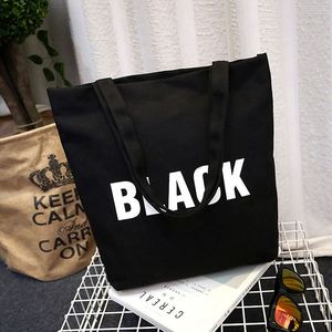 Sac fourre-tout en toile de coton naturel noir recyclé écologique avec logo personnalisé - Product Image 5