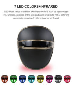 Xách tay chăm sóc da mặt mặt nạ sạc 8 màu sắc <span class=keywords><strong>LED</strong></span> hồng ngoại mặt nạ màu xanh liệu pháp ánh sáng đỏ - Product Image 2