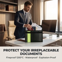 Sac de transport ignifuge personnalisé en silicone et fibre de verre pour documents, idéal pour la maison, le bureau et les situations d'urgence