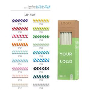 Pailles en papier écologiques en boîte, très vendues, créatives et jetables pour jus, lait, thé et autres boissons - Product Image 1