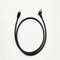 Cable de Red Blindado CAT 6a con Conector RJ45 S/FTP, Cable de Conexión Ethernet CAT6a en Ángulo Ascendente/Descendente con Doble Bloqueo de Tornillo