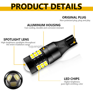 Đèn tín hiệu <span class=keywords><strong>LED</strong></span> TGZ Amber Red White T15 W21W 3030 21SMD không lỗi DC10-30V, đèn hậu, đèn lùi, đèn chiếu sáng phía sau cho ô tô <span class=keywords><strong>4W</strong></span> - Product Image 3