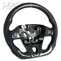 Volant en cuir personnalisé en fibre de carbone pour l'intérieur de la voiture, adapté à la Renault Megane 3