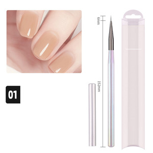 10 Estilos de Pinceles para Decoración de Uñas Acrílicas Aurora, Pincel Transparente de Colores Brillantes para Pintar con Gel UV - Product Image 5