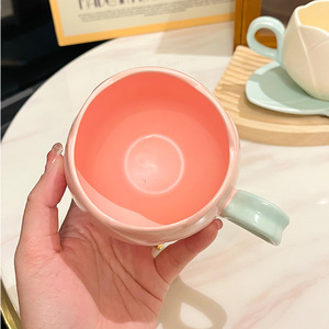 MSH Creative 300ml en forme de tulipe Design <span class=keywords><strong>Sense</strong></span> Tasse à café et soucoupe en céramique pour le thé de l'après-midi - Product Image 3