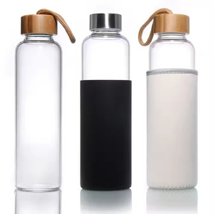 JM Top Vente <span class=keywords><strong>Promo</strong></span> Bouteille D'eau En Verre Haute Isolation Thermique Différents Types En Acier Inoxydable Matériel Bambou Couvercle Nouvel Usage Domestique - Product Image 3