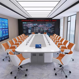 Meubles <span class=keywords><strong>de</strong></span> bureau modernes et luxueux, table <span class=keywords><strong>de</strong></span> conférence rectangulaire en bois, table <span class=keywords><strong>de</strong></span> <span class=keywords><strong>réunion</strong></span> exécutive pour 16 personnes, pour les grandes réunions - Product Image 1