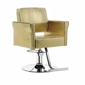 Haar salon styling stuhl ausrüstung friseur stuhl gold gelb barber stuhl für verkauf