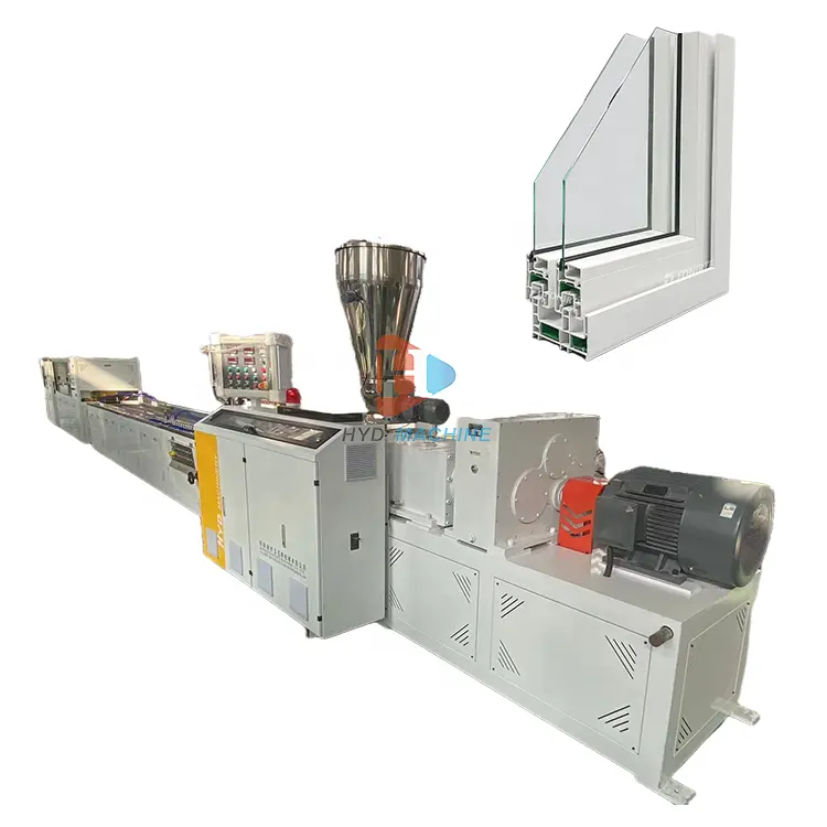 Pvc upvc plastik pencere ve kapı profil üretim sıkma hattı yapma makinesi