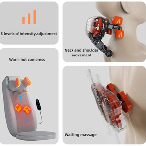 Massageador Shiatsu para Pescoço e Costas com Calor, Almofada de Massagem para Alívio da Dor, 3 Intensidades - Product Image 3