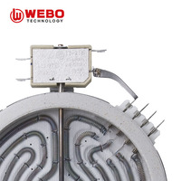 WEBO Plaque chauffante compacte 1200W pour bureau/maison/camping, Wok à induction, Cuisinière à brûleur unique, Ustensiles de cuisson 165MM 100-230V