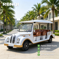 RenQi 72V/4kW 100AH Moteur AC Voiture Électrique Rétro Cabriolet Vintage Châssis en Acier Phares LED pour Sites Touristiques et Événements de Mariage
