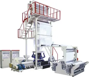 Biyobozunur HDPE LDPE LLDPE naylon ABA PE ekstruder Film şişirme makinesi köşebent ile ucuz fiyat