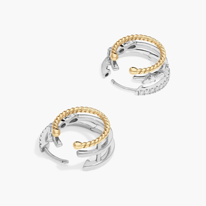 Clásicos Pendientes de Aro de Plata de Ley 925 Chapados en Oro con Moissanita, Brillo Brillante, Joyería Fina, Accesorio de Moda para Mujer - Product Image 2