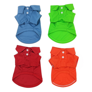 Logo personalizzato pianura traspirante estate Pet Puppy Dog felpa gilet vestiti T-Shirt T-Shirt per cani di <span class=keywords><strong>taglia</strong></span> piccola e media - Product Image 2