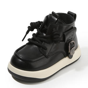 Nouvelles Bottes Courtes en Cuir pour Enfants, Style Martin, Tendance Britannique Printemps Automne 2025, pour Garçons et Filles, Semelle Souple en PVC, Chaussures pour Bébé - Product Image 5