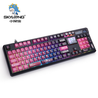 Clavier mécanique de jeu SKYLOONG GK104 PRO 8K Quantum Mech Ruby Theme avec écran de 2,0 pouces, 3 boutons rotatifs, interrupteurs KTT, remplacement à chaud