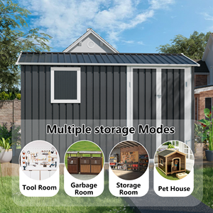 <span class=keywords><strong>Abri</strong></span> de <span class=keywords><strong>jardin</strong></span> métallique 9x6 pieds pour patio, cour arrière, rangement d'outils, avec une fenêtre - Product Image 4