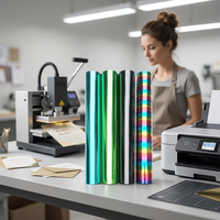 Feuille de transfert thermique PET multicolore réactive au toner pour imprimante laser, plastifieuse, usage artisanal, projets DIY, cartes de visite, invitations