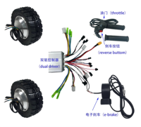 Motor Hub Brushless 8-Inci 1100W 6-8km/jam Kecepatan Rendah Torsi Tinggi Kit Penggerak Ganda Efisiensi IE1 Model KK08TJ Gerobak Dorong