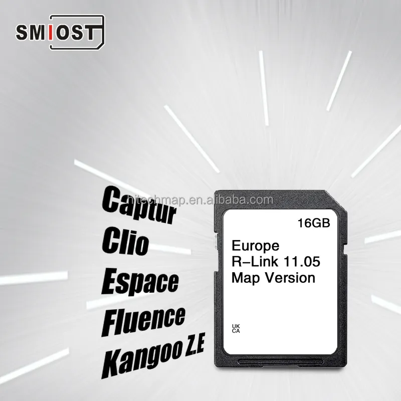 SMIOST สําหรับ Renault CID การ์ด SD นําทาง 8 สถานที่ท่องเที่ยวจราจร 3 Master รถ GPS นําทางการ์ดยุโรป R Link 11.05