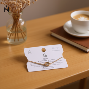 <b>Libra</b> Stainless Steel Bracelet 12mm Diamond Round Brilliant Cut Chain Link Women's Fashion Jewelry <b>Gift</b> Trendy - Product Image 3