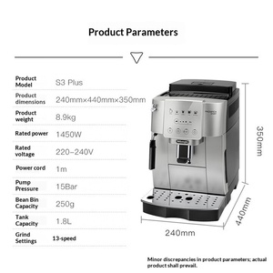 Cafetera Espresso Italiana Totalmente Automática para Oficina en Casa, con Carcasa de Plástico, Portátil, Totalmente Automática, Simplifica la Preparación del Café - Product Image 4