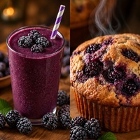Mora congelada IQF Halal de Grado A al por mayor |   Mora Entera Congelada 100% Natural para Smoothies y Rellenos de Repostería