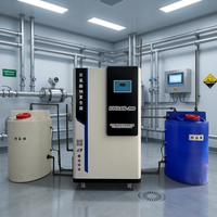 Générateur d'hydroxychlorure de sodium (NaClO) par électrolyse de saumure de qualité alimentaire avec pompe, moteur, PLC et cuve sous pression pour la désinfection de l'eau dans les usines de transformation alimentaire
