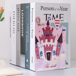 FOSKA 1 Paio di Fermalibri in Metallo Resistente a Forma di Castello Rosa per Riviste, Libri, DVD, Enciclopedie e Libri di Testo - Product Image 5