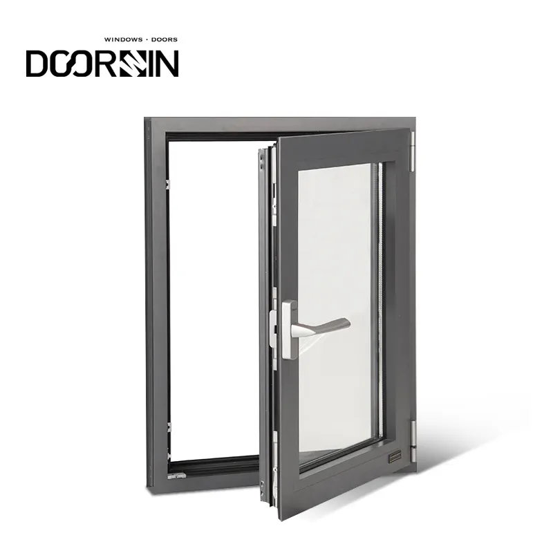 Cheapest Price Sound Proof High Air Tightness Aluminum Triple Glazed Windows Tilt Turn Casement Window