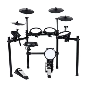 Profession elles Double Pedal Drum Electronic Drum Kit 5 Drums 4 Becken Percussion Drumset