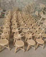 Chaise en rotin pour enfants avec dossier en forme de nœud, chaise en osier pour salle de jeux, chambre d'enfant, fête, ensemble table et chaises en rotin pour enfants