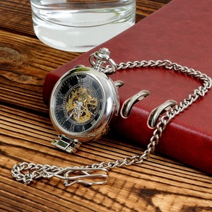 Offre Spéciale Squelette Steampunk Hommes Rétro <span class=keywords><strong>Montre</strong></span> De Poche Mécanique - Product Image 3