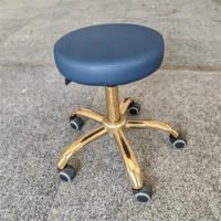 Fauteuil de luxe moderne réglable en hauteur en acier inoxydable et alliage d'aluminium pour salon de pédicure, SPA, mobilier de manucure, tabouret
