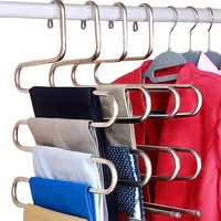 S-cabide organizador de armário para calças, calças jeans, lenço de pendurar calças de metal