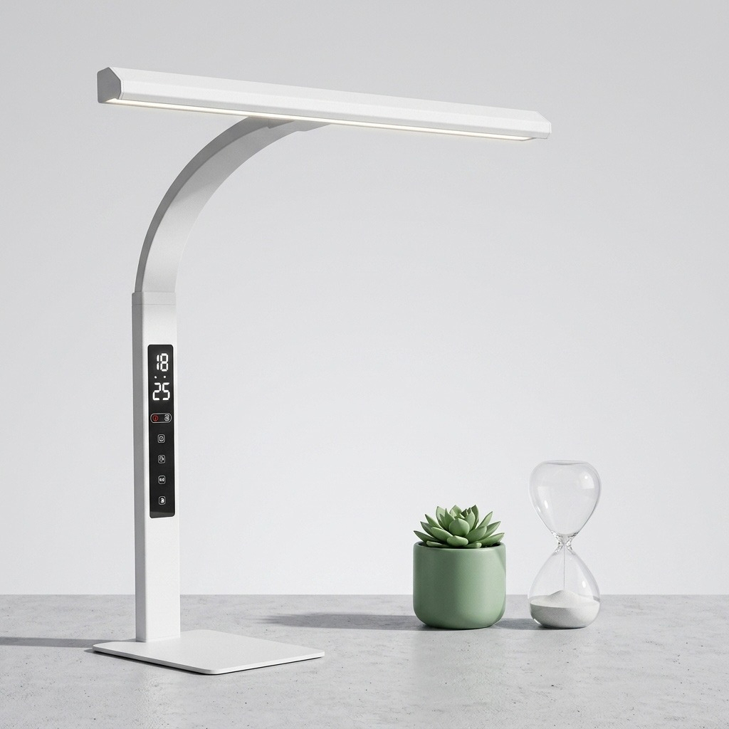 Stepless Dimming Digital Display LED Desk Lamp Compact Foldable Touch Sensitive Shadow Free Architecture Lamp PC Room Home Work