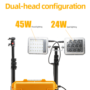 रिचार्जेबल नेतृत्व वाले मोबाइल आपातकालीन बचाव प्रकाश टॉवर पोर्टेबल टेलीस्कोपिक मैस्ट आईपी 65 डीसी बिजली की आपूर्ति के साथ सफेद उत्सर्जन - Product Image 3