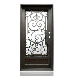 Nouvelle porte de sécurité Porte extérieure en fer Portes de sécurité à rupture thermique - Product Image 6