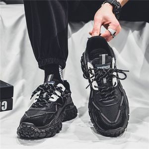 Nuevos Zapatos Deportivos de Malla Transpirable para Hombre, Otoño, Modernos, Combinables con Todo, Blancos, con Suela Gruesa Antideslizante, Estilo Dad Shoes - Product Image 2