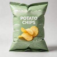 Sacs en plastique de qualité alimentaire imprimés sur mesure, emballages en plastique, sachets à fermeture arrière, emballages anti-lumière pour chips et en-cas